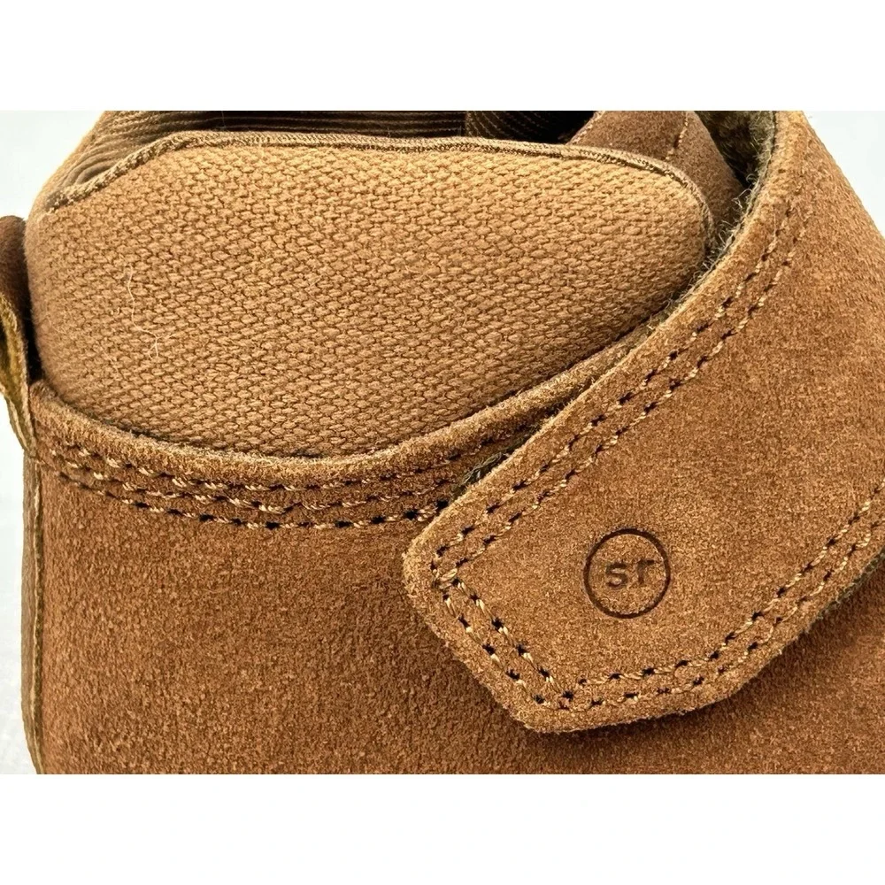 Stride Rite Baby Shoes Size 3M Brown Suede Leather Soft Sole Crib